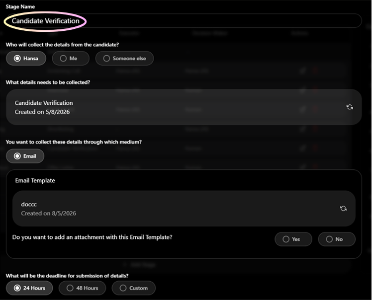 candidate verification stage